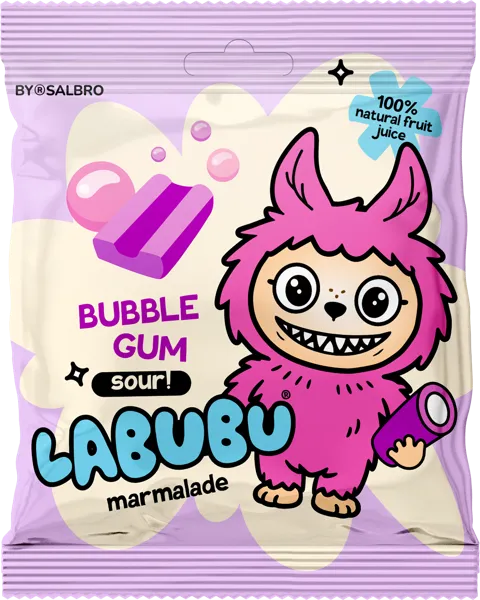 Изображение Мармелад жевательный Лабубу бабл-гам кислый карандаш Салбро м/у, 45 г