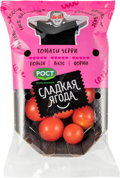 Изображение Овощ красные круглые Томат черри сладкая ягода Рост ТД ООО флоупак, 200 г