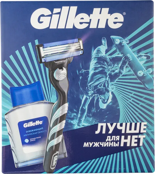 Изображение Набор подарочный для мужчин Жиллетт Мак 3 бритва+лосьон Проктер Энд Гэмбл к/у, 1 шт