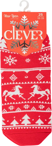 Изображение Носки размер 25 мужские Клевер К6550П красные Клевер м/у, 1 пара