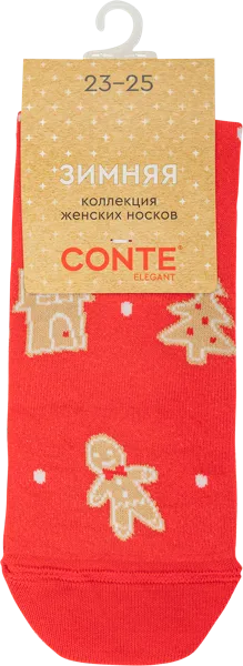 Изображение Носки размер 23-25 женские Конте 21С-76СП красные Конте СПА м/у, 1 пара