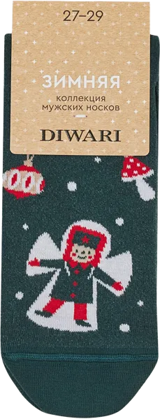 Изображение Носки размер 27-29 мужские Дивари 21С-71СП темно-зеленые Конте СПА м/у, 1 пара