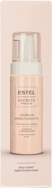 Изображение Пенка очищающая для лица Эстель тройная эффективность Юникосметик к/у, 150 мл