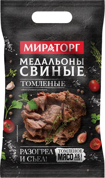 Изображение Медальоны томленые Мираторг свиные Мираторг-Курск пакет, 500 г