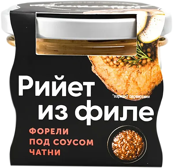 Изображение Рийет с соусом чатни Волгореченскрыбхоз филе форели Волгореченскрыбхоз АО с/б, 100 г