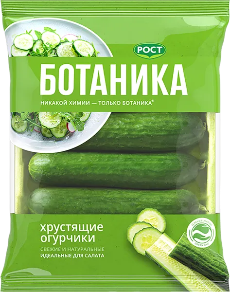 Изображение Овощ короткоплодные гладкие Огурцы ботаника Рост ТД ООО подложка, 420 г