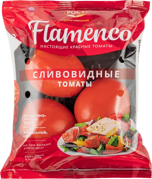 Изображение Овощ сливовидный Томат красный Фламенко Рост ТД ООО м/у, 450 г