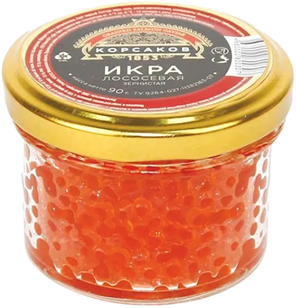 Изображение Икра зернистая Корсаков лососевая Виктория ООО с/б, 90 г