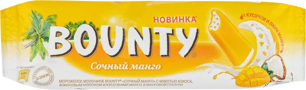 Изображение Мороженое молочное эскимо Баунти сочный манго Марс ООО м/у, 64 г
