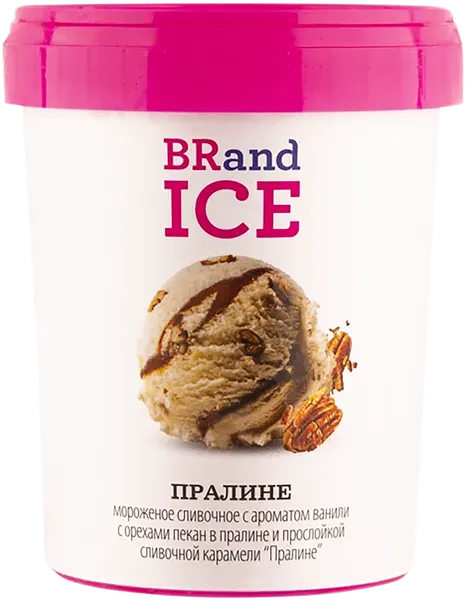 Изображение Мороженое сливочное Бренд Айс пралине со сливками БРПИ п/у, 500 г