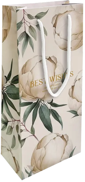 Изображение Пакет 15*32см для бутылок Би Смарт пион айвори Иу Антэнг Пэкэджинг , 1 шт