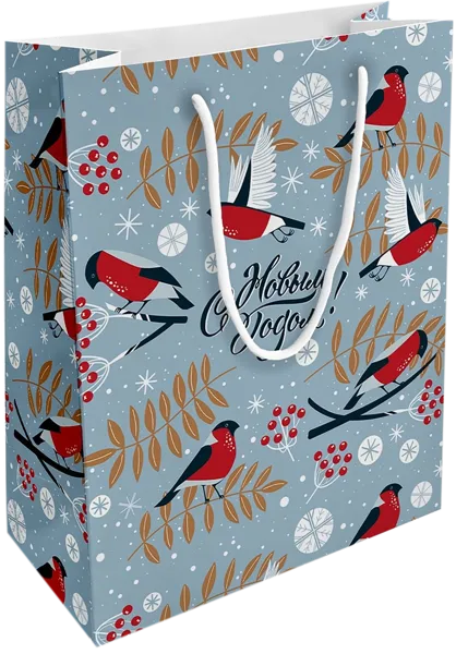 Изображение Пакет 25*32см бумажный Би Смарт фрост снегири Иу Антэнг Пэкэджинг , 1 шт