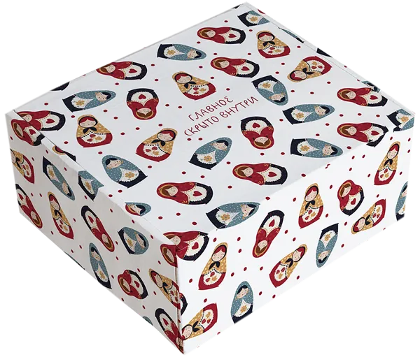 Изображение Коробка 23*26см подарочная Би Смарт фолк матрешки Вэньчжоу Цзяюань арт , 1 шт