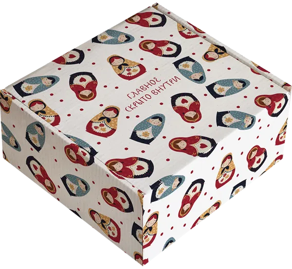 Изображение Коробка 20*20см подарочная Би Смарт фолк матрешки Вэньчжоу Цзяюань арт , 1 шт