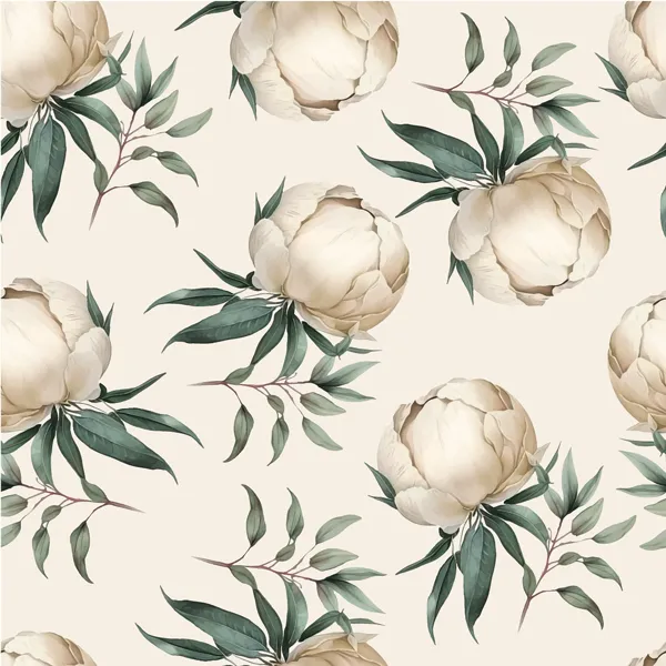 Изображение Бумага 70*100см упаковочная Би Смарт пион айвори Созидание м/у, 1 шт