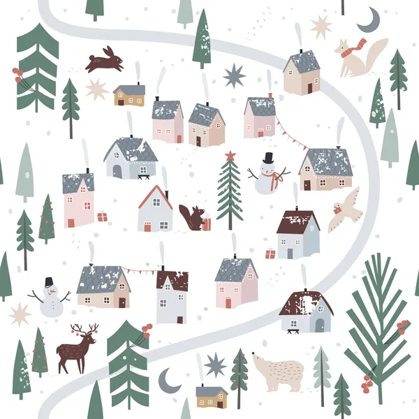 Изображение Бумага 70*100см упаковочная Би Смарт виллидж белая Созидание м/у, 1 шт