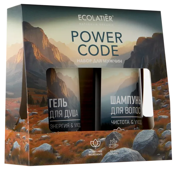 Изображение Набор подарочный мужской Эколатье шампунь+гель для душа ЭкоЛаборатория к/у, 1 шт