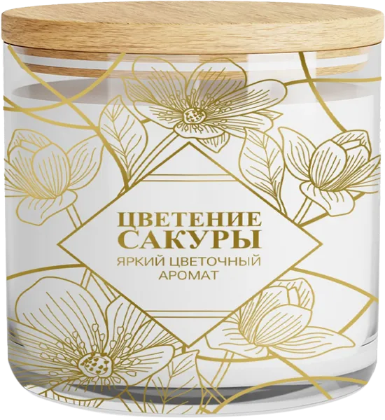 Изображение Свеча 15,5см в банке Феникс Презент арома сакура Феникс-Презент ООО , 1 шт