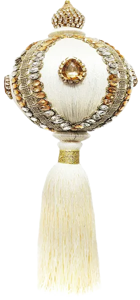 Изображение Подвеска 27см Мэджик Тайм шар кисточка бежевая Феникс-Презент ООО , 1 шт