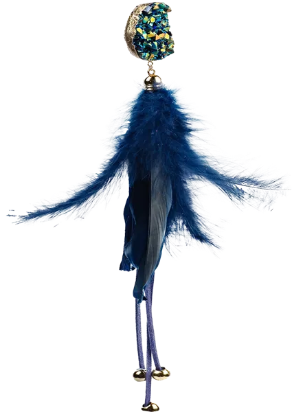 Изображение Подвеска 28см перья Мэджик Тайм синяя Феникс-Презент ООО , 1 шт