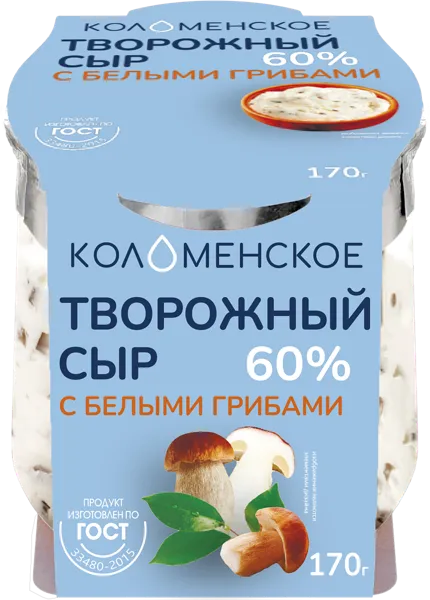 Изображение Сыр 60% творожный Коломенское белые грибы Коломенское с/б, 170 г
