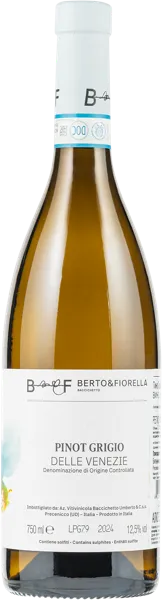 Изображение Вино белое сухое стиль №5 Пино Гриджо Венеция Берто и Фиорелла 2024 Баккичетто с/б, 0,75 л