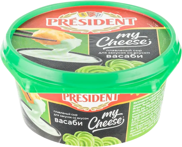 Изображение Сыр плавленный Президент май чиз васаби Лакталис Истра п/б, 125 г