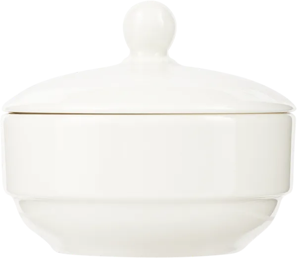 Изображение Сахарница 180мл молочно-белая Гюрал Порселен дельта фарфор Гюрал Порселен , 1 шт
