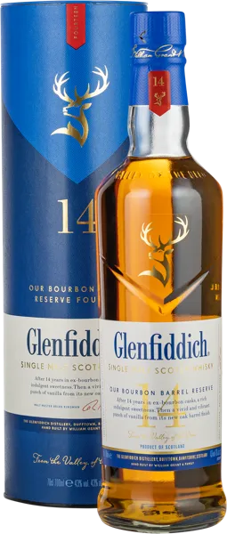 Изображение Виски односолодовый Гленфиддик спейсайд 14 лет Уильям Грант туба п/у, 0,7 л