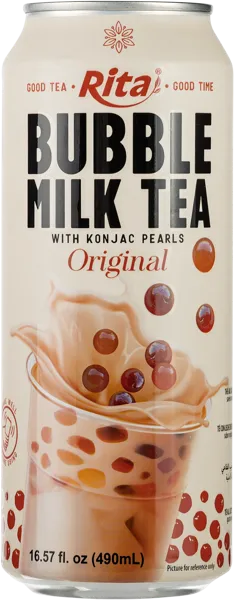 Изображение Напиток негаз Бабл милк ти оригинальный Рита Фуд энд Дринк ж/б, 0,49 л