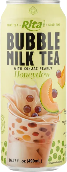 Изображение Напиток негаз Бабл милк ти дыня Рита Фуд энд Дринк ж/б, 0,49 л
