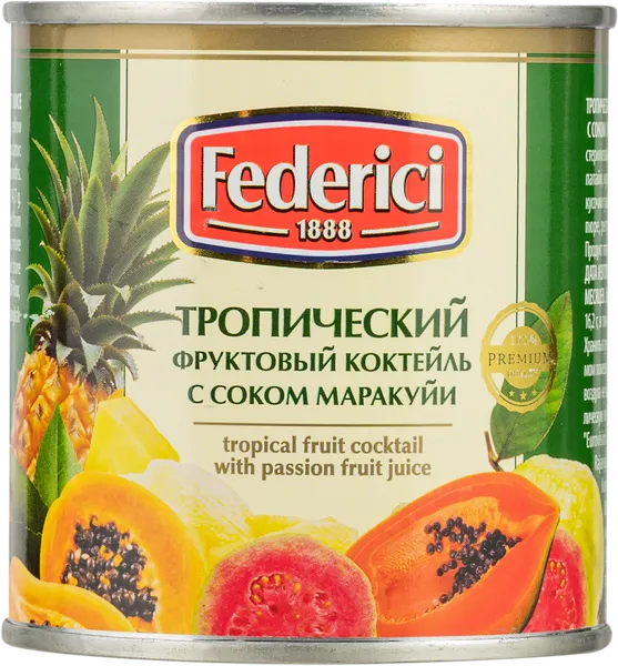 Изображение Коктейль фруктовый Федричи тропический Евровижн Тай Ко ж/б, 425 г