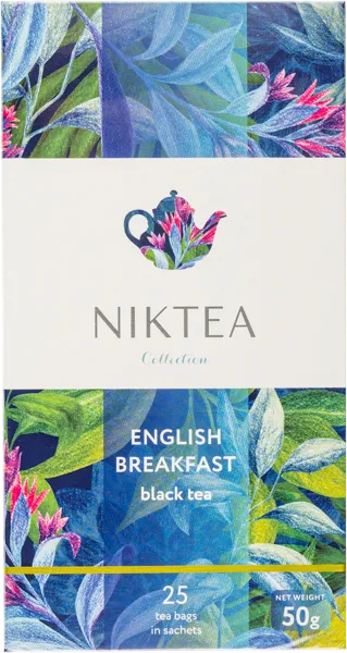 Изображение Чай в пакетиках Никти английский завтрак Мал ком кор, 25*2 г