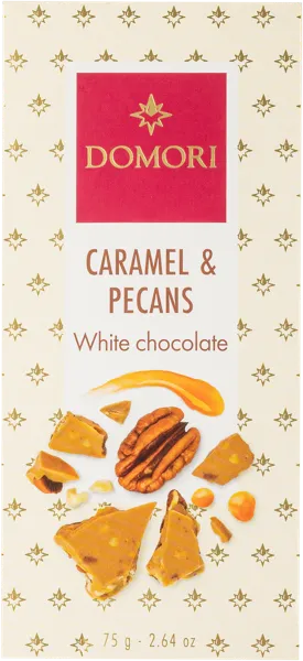 Изображение Шоколад белый Домори с карамелью и пеканом Домори кор, 75 г