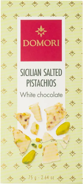 Изображение Шоколад белый Домори с солеными фисташками Домори кор, 75 г