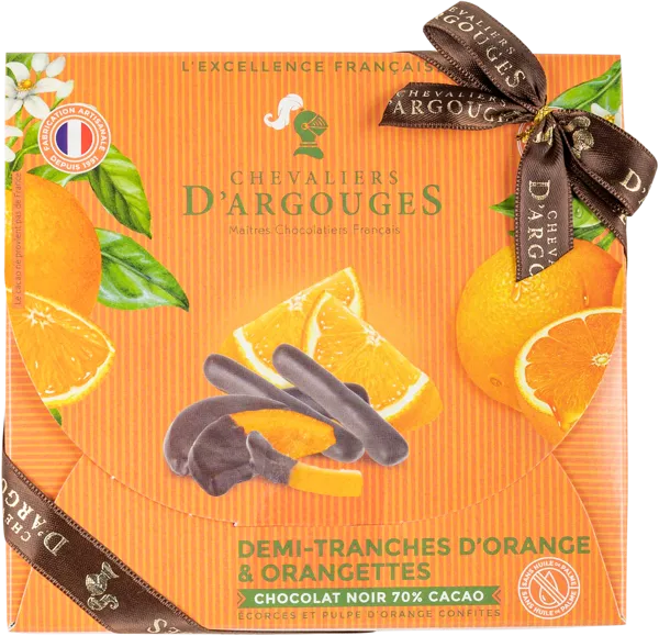 Изображение Конфеты в темном шоколаде Ле Шевалье Де Аргуж апельсиновые цукаты Ле Шевалье Де Аргуж кор, 170 г