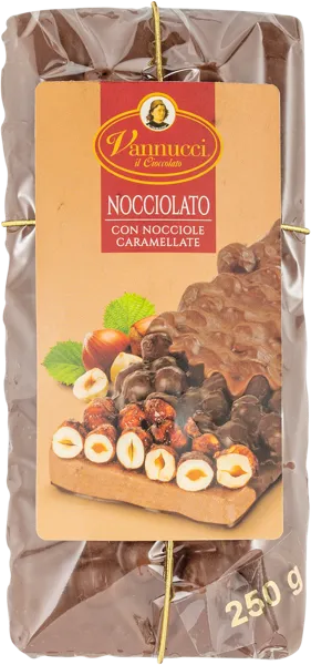 Изображение Шоколад молочный Ваннуччи из Умбрии с цельным фундуком Ваннуччи м/у, 250 г