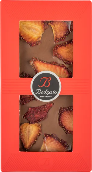 Изображение Шоколад молочный Бодрато с клубникой Бодрато Чоколато кор, 90 г