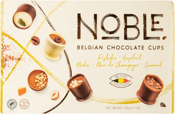 Изображение Конфеты шоколадные Нобл Чоколатс кантабиле шеф с начинкой Нобл кор, 200 г