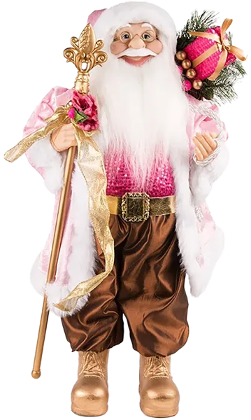 Изображение Дед мороз 30см Макси тойз в розовой шубе с подарка Макси Тойз , 1 шт