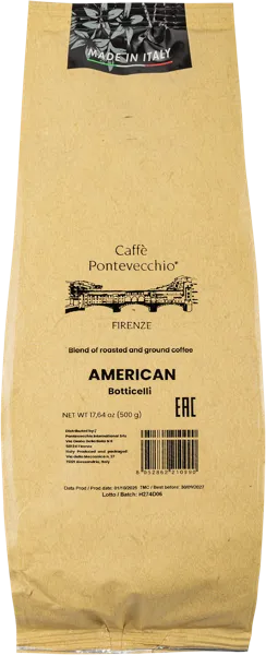 Изображение Кофе молотый Каффе Понтевеккьо Фирэнце американо 80% арабика Кафемока СРЛ м/у, 500 г