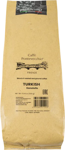 Изображение Кофе молотый Каффе Понтевеккьо Фирэнце по-турецки 80% арабика Кафемока СРЛ м/у, 500 г
