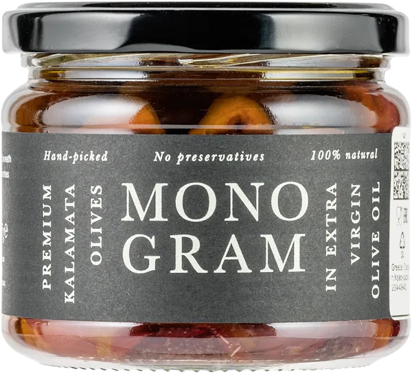 Изображение Оливки в оливковом масле Монограм каламата Анастасиос Манганас с/б, 314 г