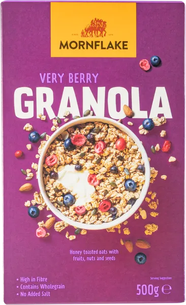 Изображение Гранола Монфлейк ягодная Монинг Фудс к/у, 500 г