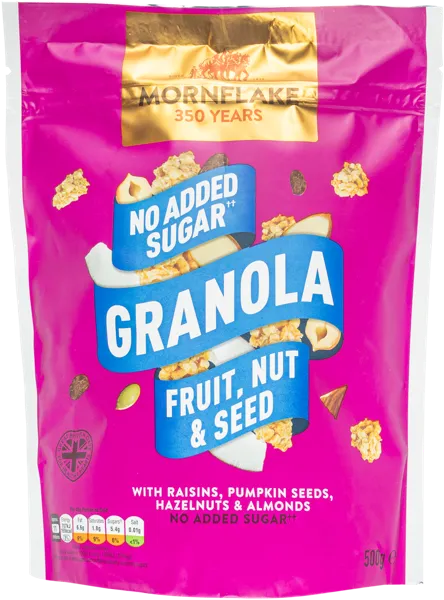 Изображение Гранола без сахара Монфлейк фрукты орехи Монинг Фудс м/у, 500 г