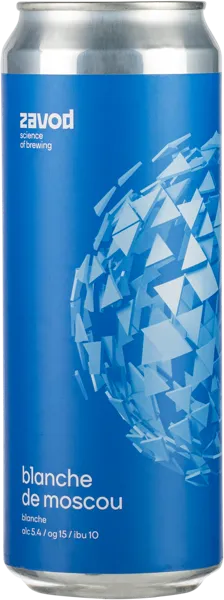 Изображение Пивной напиток светлый 5,4% н/ф Завод Бланш де Москау Русский Крафт ж/б, 0,45 л