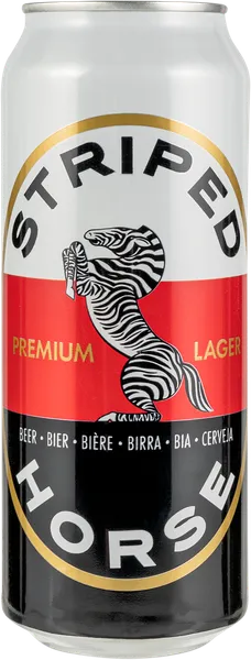 Изображение Пиво светлое Лагер 5% Страйпд Хорс Сигнал Хилл ж/б, 0,5 л