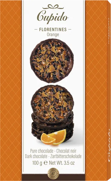 Изображение Печенье флорентийское Купидо апельсин и темный шоколад Гамлет кор, 100 г