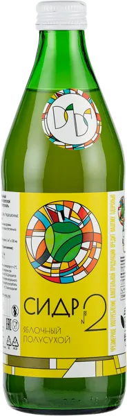 Изображение Сидр яблочный п/сух 5,0% ф Дальняя Дача ДаДа №2 Сюр с/б, 0,5 л