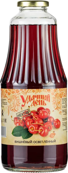 Изображение Нектар осветленный Удачный день вишневый Медведовский завод с/б, 1 л